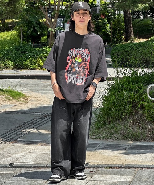 kutir（クティール）の「ダブルニーワイドデニムパンツ（デニムパンツ・メンズ・グレー/ブラック・SMALL/MEDIUM/LARGE）」の21枚目の写真