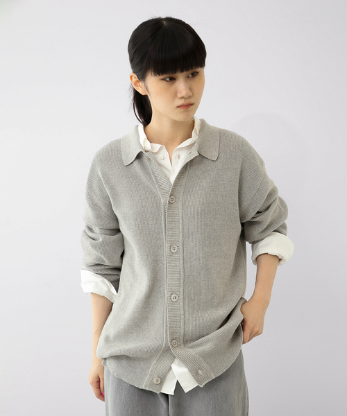 UNFOLLOW（アンフォロー）の「【FOLL / フォル】botanical dye full button cardigan（カーディガン/ボレロ・メンズ・グレー/イエロー/ブルー系その他・2/3）」の4枚目の写真