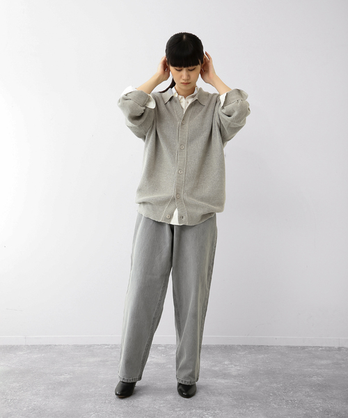 UNFOLLOW（アンフォロー）の「【FOLL / フォル】botanical dye full button cardigan（カーディガン/ボレロ・メンズ・グレー/イエロー/ブルー系その他・2/3）」の6枚目の写真