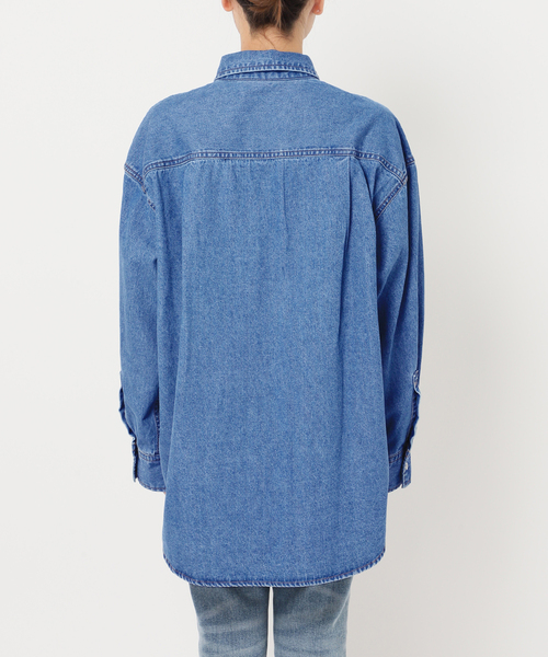 B.C STOCK（ベーセーストック）の「デニムワーカーシャツ（シャツ/ブラウス・レディース・ブルー・FREE）」の9枚目の写真