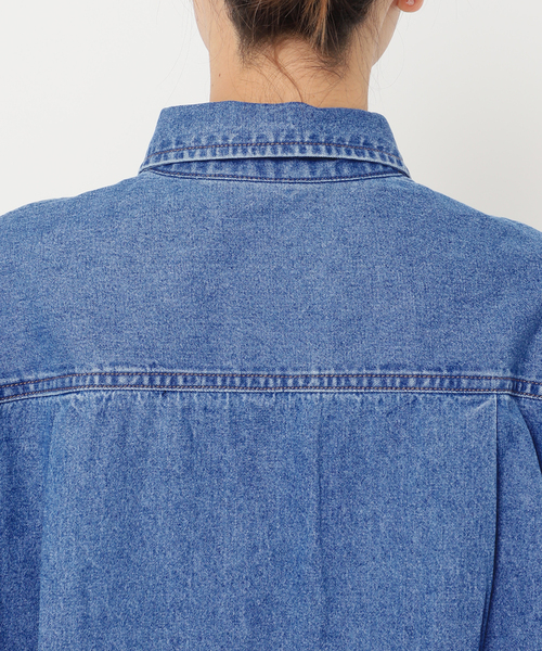 B.C STOCK（ベーセーストック）の「デニムワーカーシャツ（シャツ/ブラウス・レディース・ブルー・FREE）」の16枚目の写真