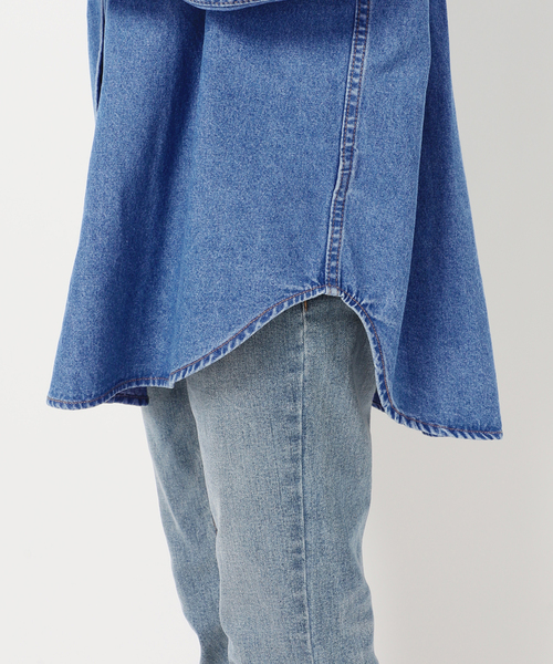 B.C STOCK（ベーセーストック）の「デニムワーカーシャツ（シャツ/ブラウス・レディース・ブルー・FREE）」の13枚目の写真