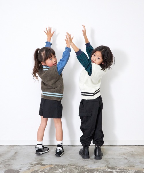 MAKE YOUR DAY（メイクユアデイ）の「チルデンニットベスト■90～140cm（ベスト・キッズ・ネイビー/アイボリー/ブラウン・110/120/140/90/130/100）」の6枚目の写真