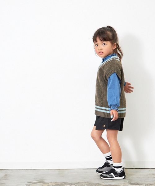 MAKE YOUR DAY（メイクユアデイ）の「チルデンニットベスト■90～140cm（ベスト・キッズ・ネイビー/アイボリー/ブラウン・110/120/140/90/130/100）」の8枚目の写真