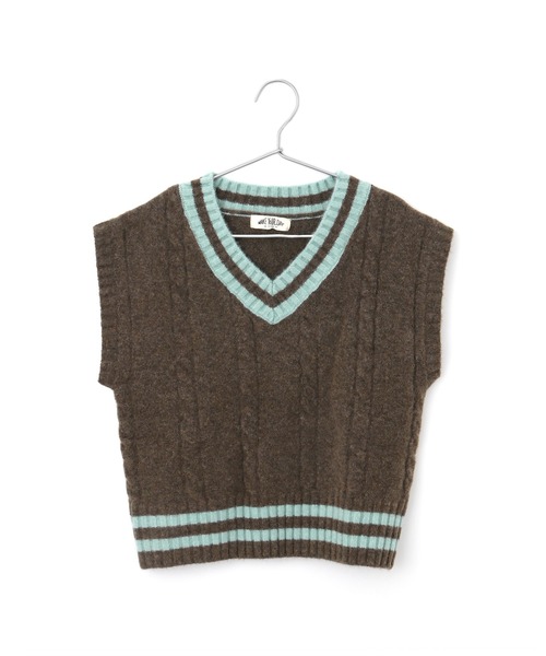MAKE YOUR DAY（メイクユアデイ）の「チルデンニットベスト■90～140cm（ベスト・キッズ・ネイビー/アイボリー/ブラウン・110/120/140/90/130/100）」の10枚目の写真