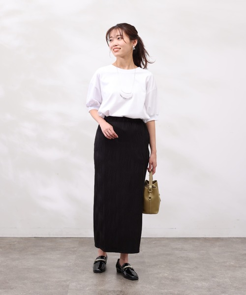 Chez toi（シェトワ）の「カットジャガードナロースカート（スカート・レディース・イエロー/ブラック/モカ・FREE）」の6枚目の写真