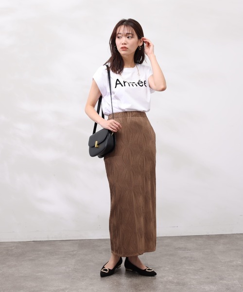 Chez toi（シェトワ）の「カットジャガードナロースカート（スカート・レディース・イエロー/ブラック/モカ・FREE）」の9枚目の写真