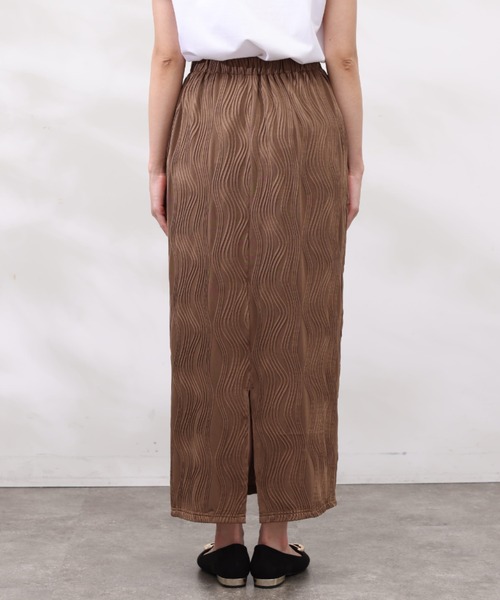 Chez toi（シェトワ）の「カットジャガードナロースカート（スカート・レディース・イエロー/ブラック/モカ・FREE）」の14枚目の写真