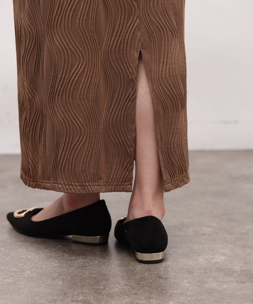 Chez toi（シェトワ）の「カットジャガードナロースカート（スカート・レディース・イエロー/ブラック/モカ・FREE）」の18枚目の写真