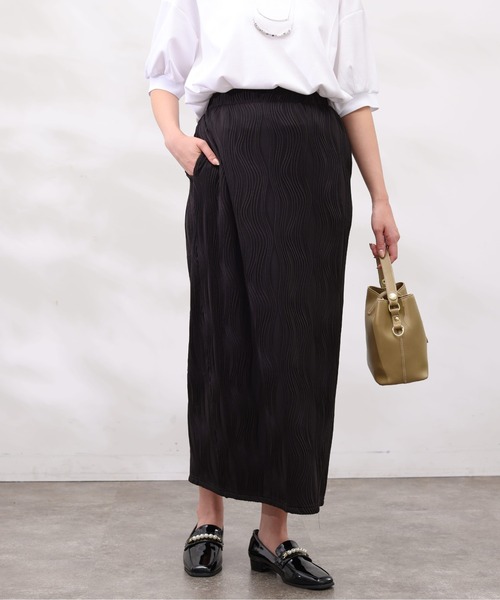 Chez toi（シェトワ）の「カットジャガードナロースカート（スカート・レディース・イエロー/ブラック/モカ・FREE）」の19枚目の写真