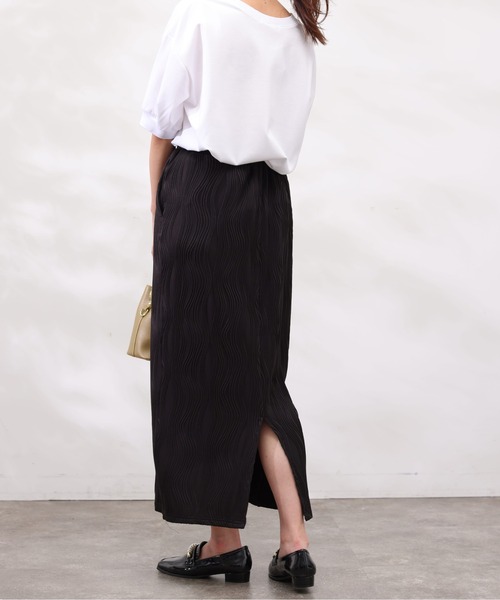 Chez toi（シェトワ）の「カットジャガードナロースカート（スカート・レディース・イエロー/ブラック/モカ・FREE）」の20枚目の写真