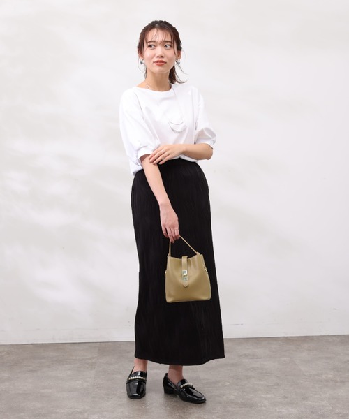 Chez toi（シェトワ）の「カットジャガードナロースカート（スカート・レディース・イエロー/ブラック/モカ・FREE）」の21枚目の写真