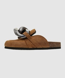 JW Anderson | CALFSUEDE SIMBA 509 PECAN+CHAIN OLD SILVER(サンダル)