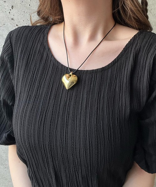 cuorequal（クオレコール）の「ビッグハートネックレス（ネックレス・レディース・ゴールド/シルバー・FREE）」の7枚目の写真
