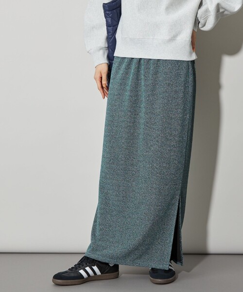 CITEN（シテン）の「＜CITEN＞ラメ ナロー スカート（スカート・レディース・シルバー/ブラック/ライトブルー・FREE）」の3枚目の写真