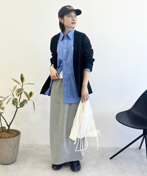 CITEN（シテン）の「＜CITEN＞ラメ ナロー スカート（スカート・レディース・シルバー/ブラック/ライトブルー・FREE）」の8枚目の写真