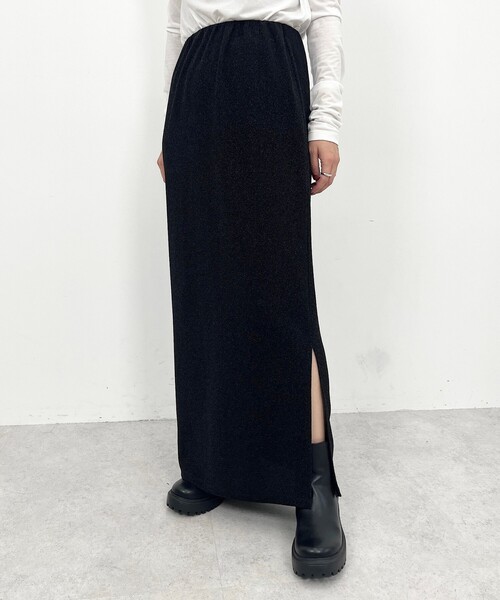 CITEN（シテン）の「＜CITEN＞ラメ ナロー スカート（スカート・レディース・シルバー/ブラック/ライトブルー・FREE）」の18枚目の写真