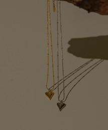 muku（ムク）の「金属アレルギー対応　ボールチェーンハートネックレス/サージカルステンレス/316L（ネックレス・レディース）」