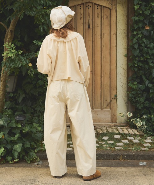 Crisp（クリスプ）の「ダブルタックボリュームパンツ（その他パンツ・レディース・ブラウン/アイボリー/ベージュ/カーキ・FREE）」の7枚目の写真