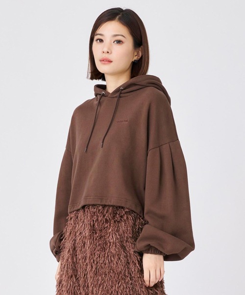 MILKFED.（ミルクフェド）の「CROPPED HOODIE（パーカー・レディース・オリーブ/ブラウン/ブラック・ONE SIZE）」の17枚目の写真