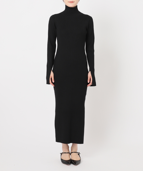 【1度着用のみ美品】 ノーブル ナロータイトスリットニットワンピース ハイネック Noble（ノーブル）の「《追加》ナロータイトスリットニット