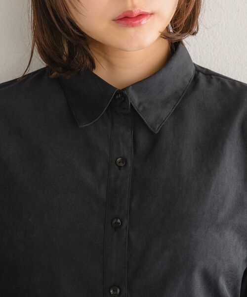 RETRO GIRL（レトロガール）の「起毛袖シャーリングSH（シャツ/ブラウス・レディース・ブラック/ライトベージュ/ブルー・FREE）」の4枚目の写真