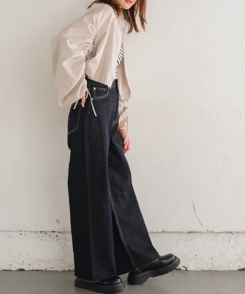 RETRO GIRL（レトロガール）の「起毛袖シャーリングSH（シャツ/ブラウス・レディース・ブラック/ライトベージュ/ブルー・FREE）」の14枚目の写真