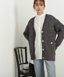 N.（N. Natural Beauty Basic） | ◆ラメ畦Ｖネックカーディガン(カーディガン/ボレロ)