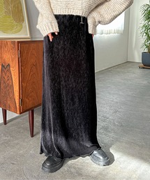 feepur | 【TALLサイズあり】ベロアランダムプリーツナロースカート(スカート)