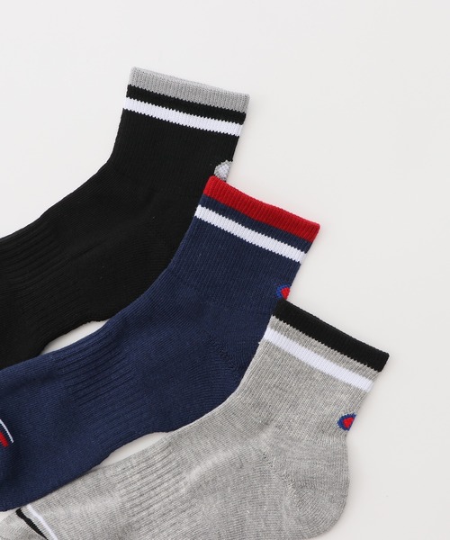 Champion(チャンピオン)の「【Champion/チャンピオン】メンズ 【3足組】 クォーターレングスソックス【ハーフパイル】(ソックス/靴下・メンズ・その他・SMALL/MEDIUM/LARGE)」の3枚目の写真