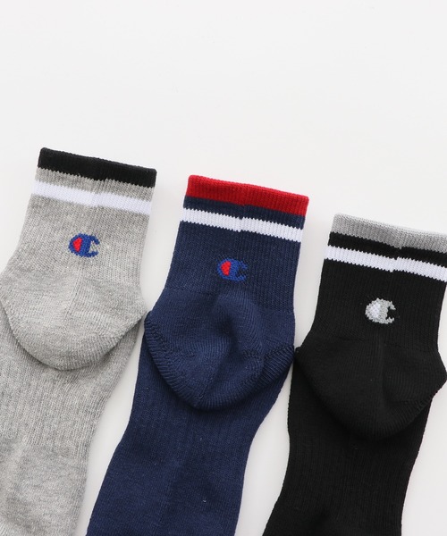 Champion(チャンピオン)の「【Champion/チャンピオン】メンズ 【3足組】 クォーターレングスソックス【ハーフパイル】(ソックス/靴下・メンズ・その他・SMALL/MEDIUM/LARGE)」の4枚目の写真