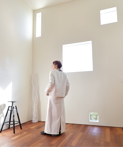 ULEULA（ウルア）の「ツイードジャケット/Vネックノーカラージャケット（ノーカラージャケット・レディース・アイボリー/ブラック・FREE）」の14枚目の写真