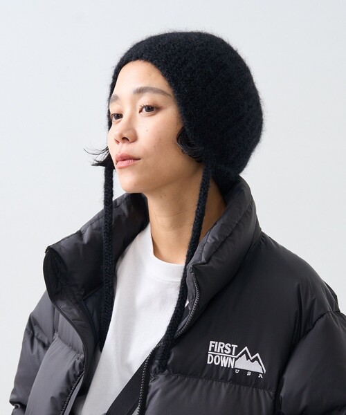 FREAK'S STORE（フリークスストア）の「RACAL × FREAK'S STORE/ラカル 別注 Mohair knit ear cord cap/モヘア ニット イヤー コード キャップ/ビーニー（ニットキャップ/ビーニー・レディース・オレンジ/オフホワイト/ブラック/グレー/ベージュ・ONE SIZE）」の14枚目の写真