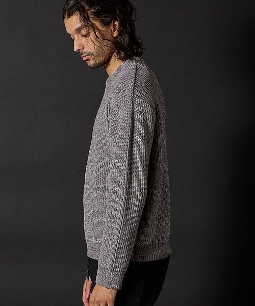 RATTLE TRAP（ラトルトラップ）の「引き揃え畦編みモールニット（ニット/セーター・メンズ・オレンジ/ブラック/ライトグレー・M/L/LL）」の7枚目の写真