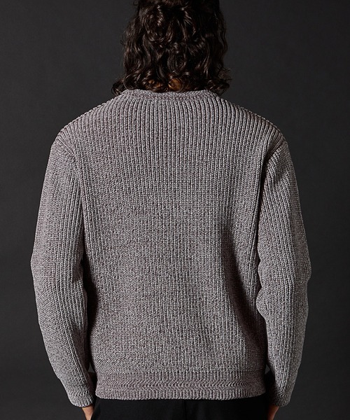 RATTLE TRAP（ラトルトラップ）の「引き揃え畦編みモールニット（ニット/セーター・メンズ・オレンジ/ブラック/ライトグレー・M/L/LL）」の8枚目の写真