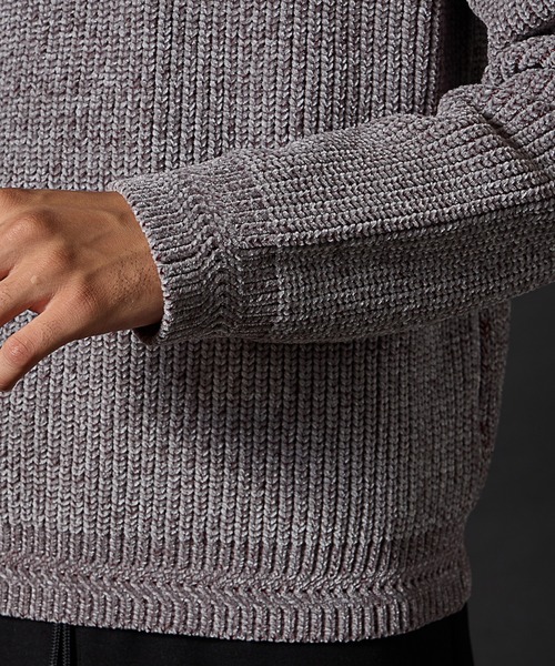 RATTLE TRAP（ラトルトラップ）の「引き揃え畦編みモールニット（ニット/セーター・メンズ・オレンジ/ブラック/ライトグレー・M/L/LL）」の10枚目の写真