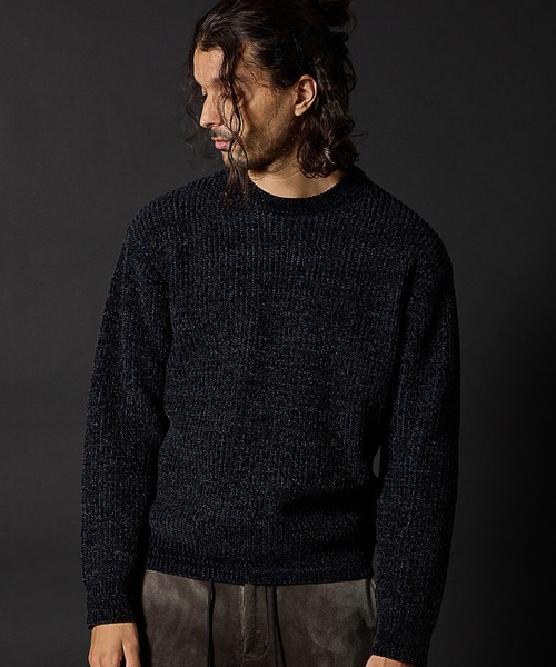 RATTLE TRAP（ラトルトラップ）の「引き揃え畦編みモールニット（ニット/セーター・メンズ・オレンジ/ブラック/ライトグレー・M/L/LL）」の14枚目の写真