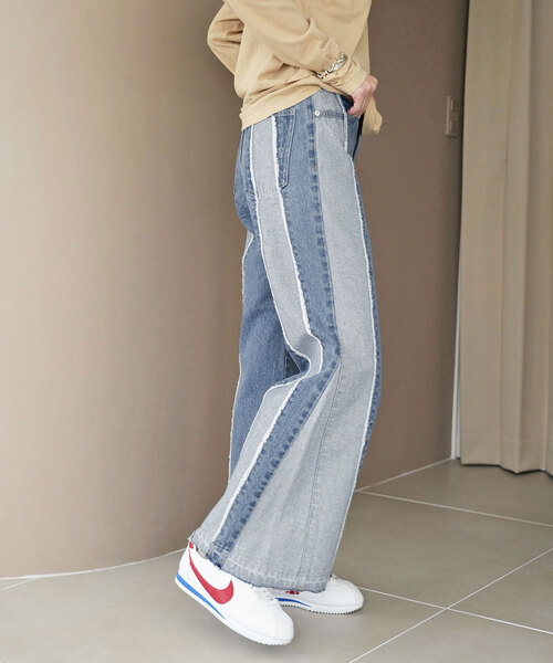 SLOBE citron.（スローブシトロン）の「SLOBE citron.リメイクベルレッグデニム（デニムパンツ・レディース・サックスブルー・34/36/38）」の20枚目の写真