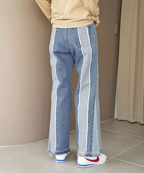 SLOBE citron.（スローブシトロン）の「SLOBE citron.リメイクベルレッグデニム（デニムパンツ・レディース・サックスブルー・34/36/38）」の22枚目の写真