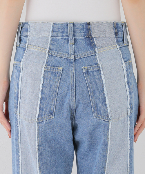 SLOBE citron.（スローブシトロン）の「SLOBE citron.リメイクベルレッグデニム（デニムパンツ・レディース・サックスブルー・34/36/38）」の4枚目の写真