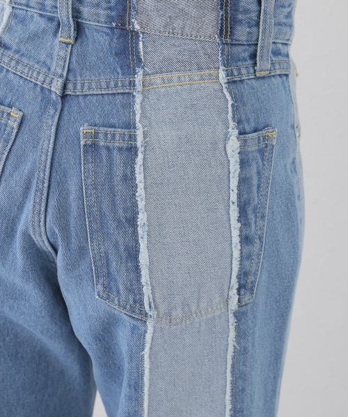 SLOBE citron.（スローブシトロン）の「SLOBE citron.リメイクベルレッグデニム（デニムパンツ・レディース・サックスブルー・34/36/38）」の5枚目の写真