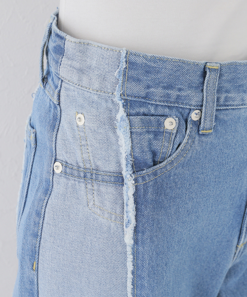 SLOBE citron.（スローブシトロン）の「SLOBE citron.リメイクベルレッグデニム（デニムパンツ・レディース・サックスブルー・34/36/38）」の7枚目の写真