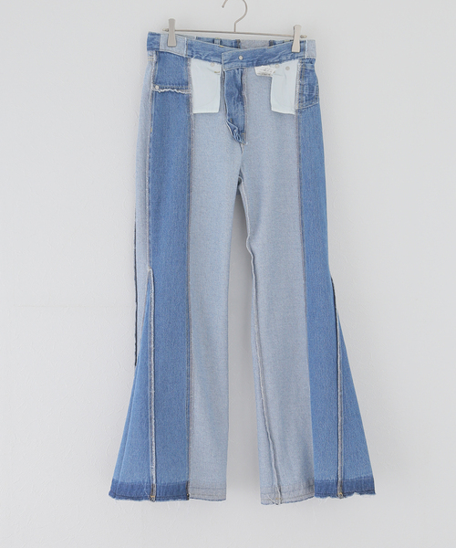 SLOBE citron.（スローブシトロン）の「SLOBE citron.リメイクベルレッグデニム（デニムパンツ・レディース・サックスブルー・34/36/38）」の14枚目の写真