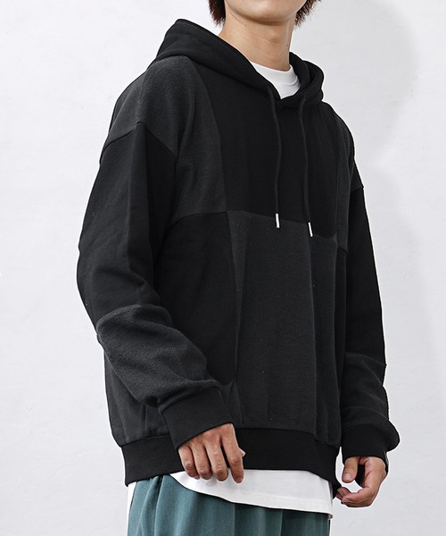 MinoriTY】ドッキングブロッキング裏毛パーカー トレーナー メンズ 春