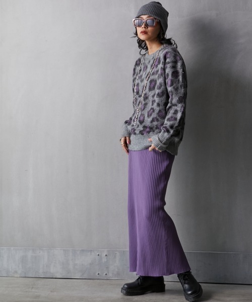 GEVS.(ジェイヴィス)の「<大きいサイズ> レオパードジャガードニットプルオーバー GEVS.(ニット/セーター・レディース・グレー系/ベージュ系・3L/5L/4L/LL/L)」の19枚目の写真