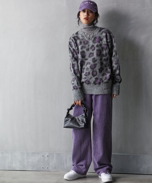 GEVS.(ジェイヴィス)の「<大きいサイズ> レオパードジャガードニットプルオーバー GEVS.(ニット/セーター・レディース・グレー系/ベージュ系・3L/5L/4L/LL/L)」の15枚目の写真