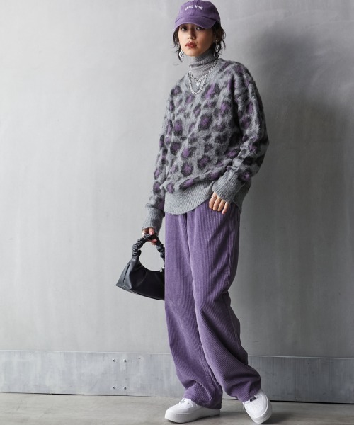 GEVS.(ジェイヴィス)の「<大きいサイズ> レオパードジャガードニットプルオーバー GEVS.(ニット/セーター・レディース・グレー系/ベージュ系・3L/5L/4L/LL/L)」の14枚目の写真