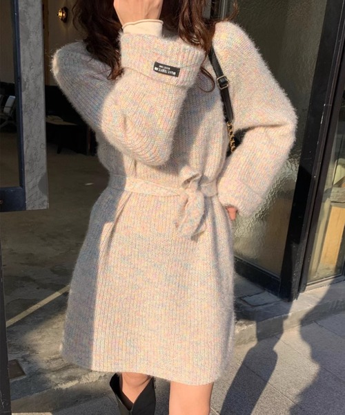 ENLIKE(エンリケ)の「マルチカラーニットワンピ(ワンピース・レディース・ブルー系その他/グレー系その他/ホワイト系その他・FREE)」の18枚目の写真