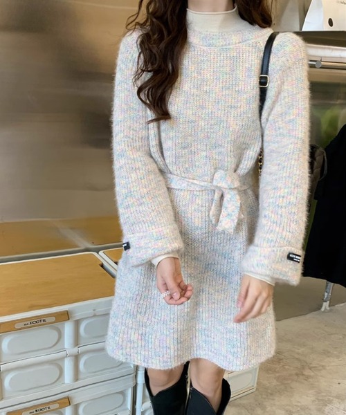 ENLIKE(エンリケ)の「マルチカラーニットワンピ(ワンピース・レディース・ブルー系その他/グレー系その他/ホワイト系その他・FREE)」の19枚目の写真