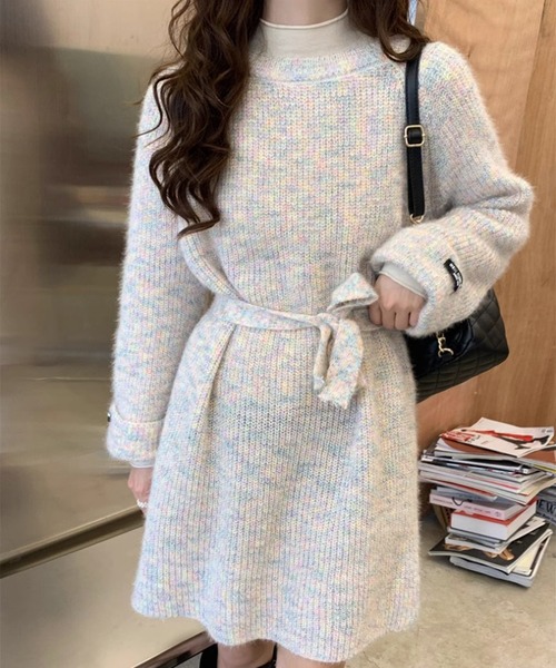 ENLIKE(エンリケ)の「マルチカラーニットワンピ(ワンピース・レディース・ブルー系その他/グレー系その他/ホワイト系その他・FREE)」の20枚目の写真